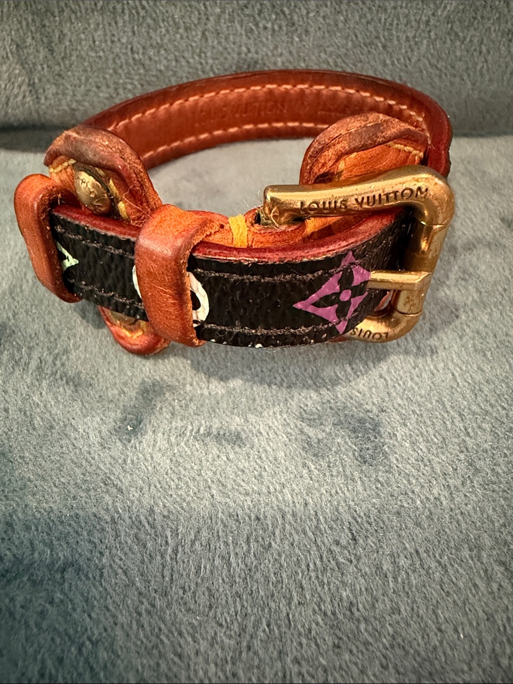 Louis Vuitton Brown Monogram Strap with Multicolor Accents